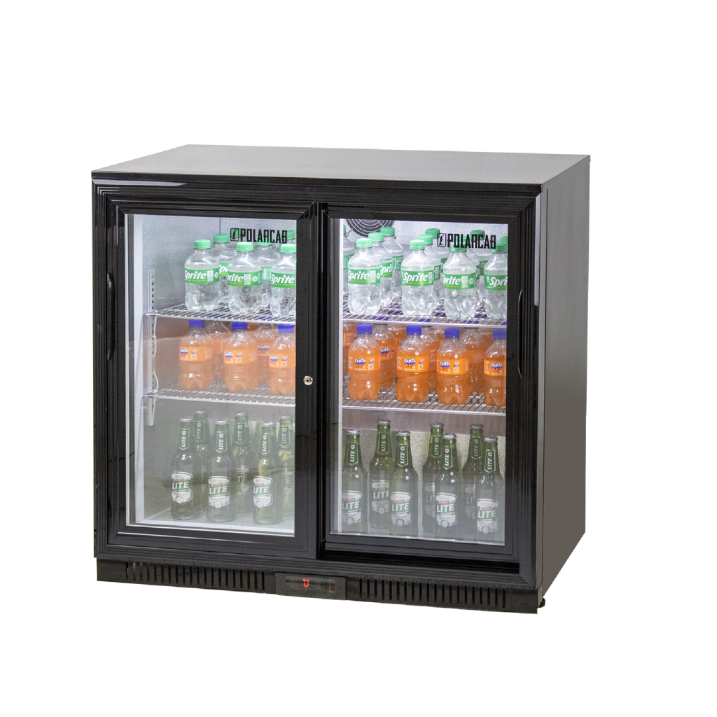 Back Bar Bottle Cooler – 2 Door, Sliding