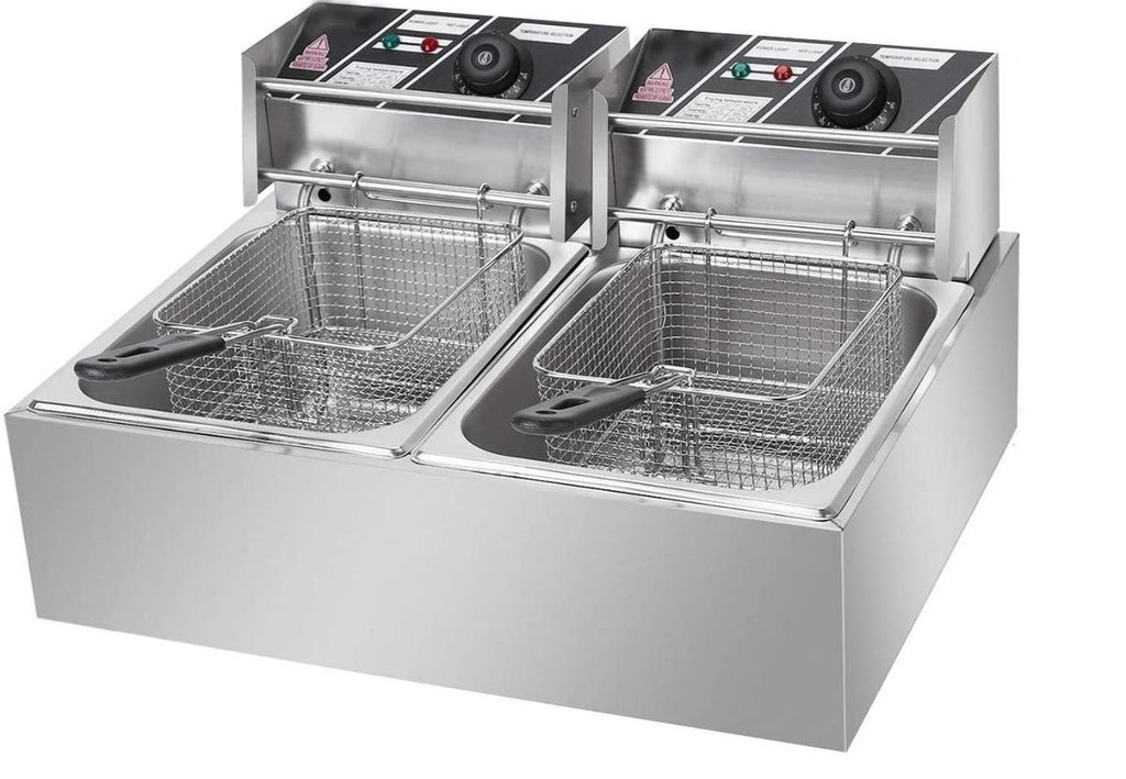 Spiral Potato Cutter and Double 5Lt Deep Fryer Combo.