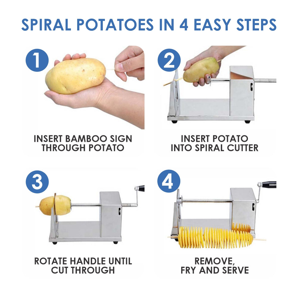 Spiral Potato Cutter and Double 5Lt Deep Fryer Combo.